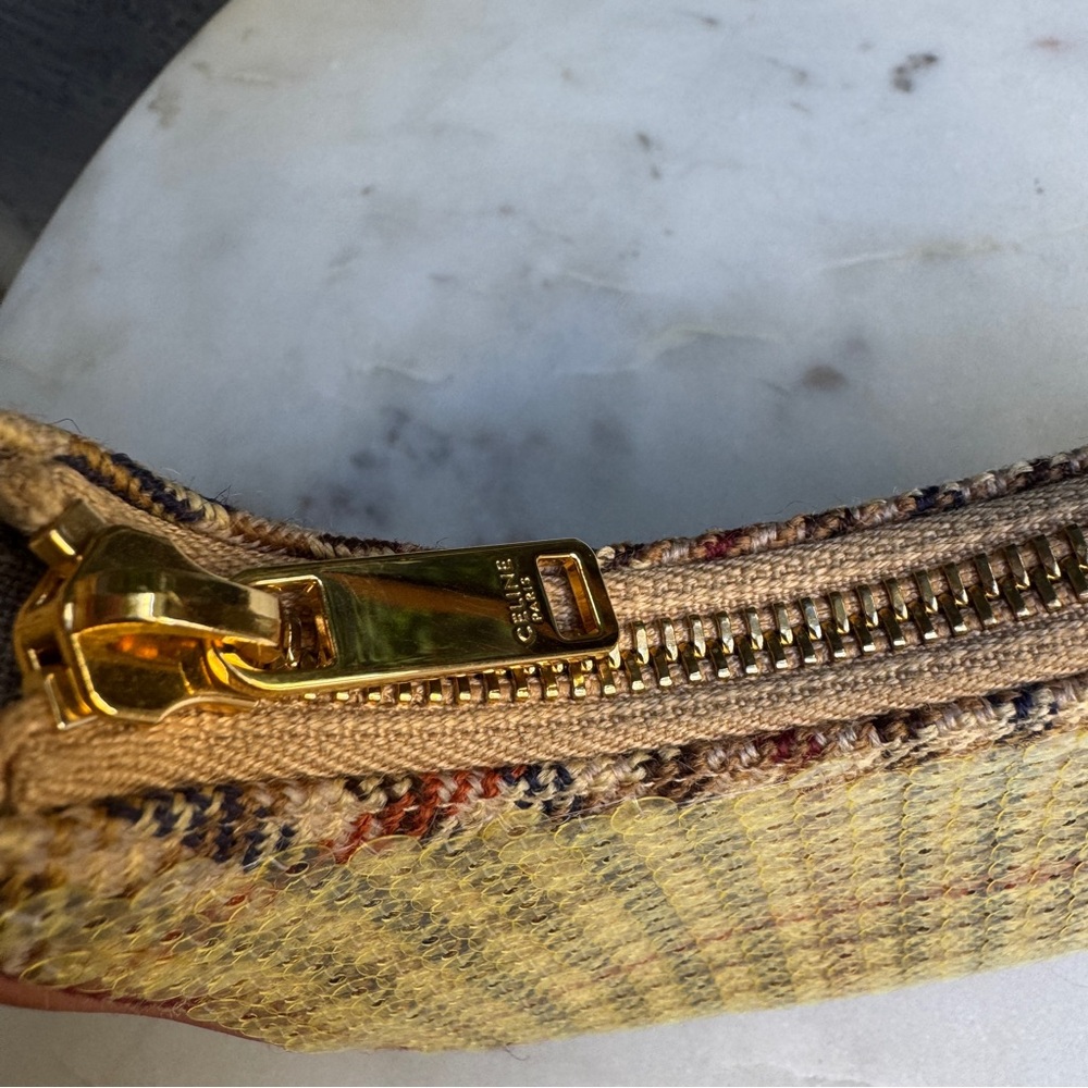 Celine Tweed & Sequin Mini Ava Crescent Shoulder Bag - Picture 10 of 16